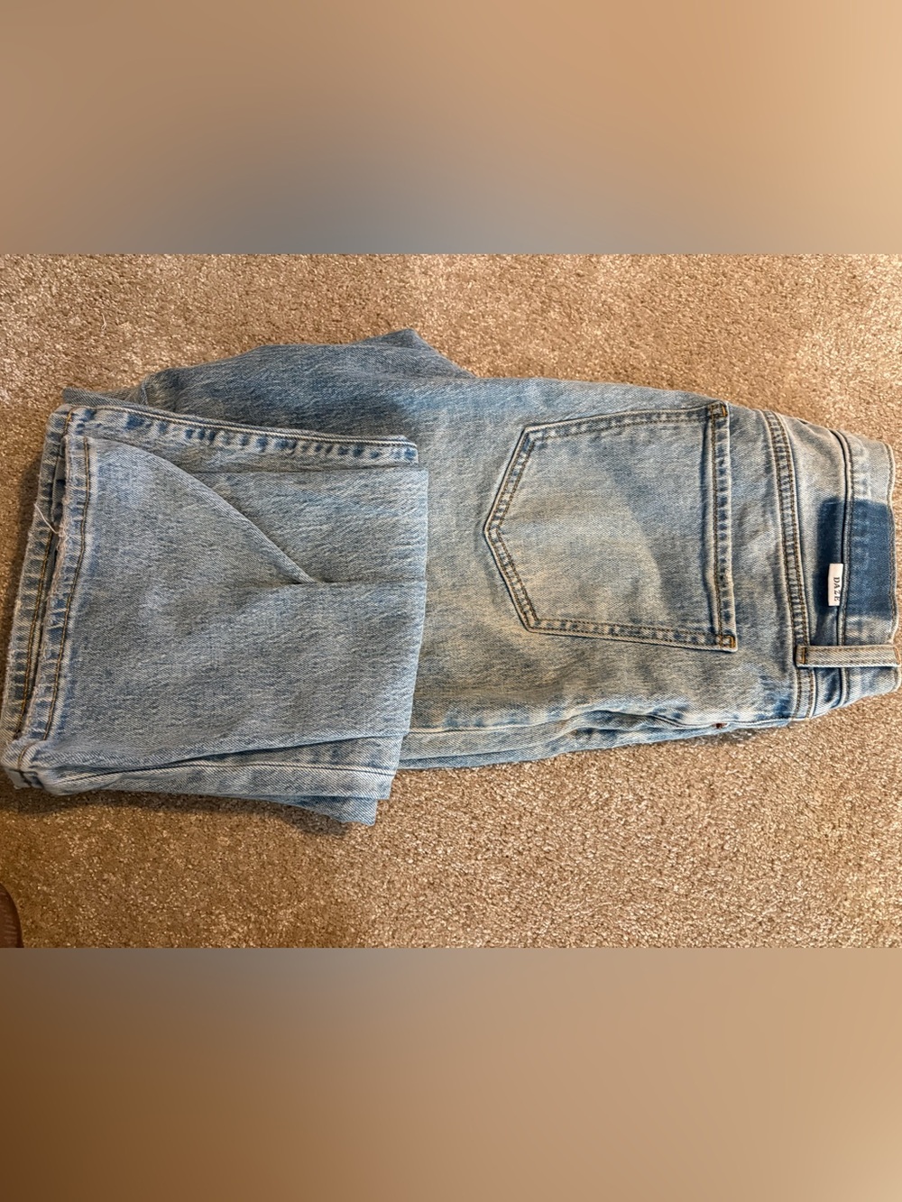 DAZE Straight Leg Distressed Mom Jeans- Waist 28